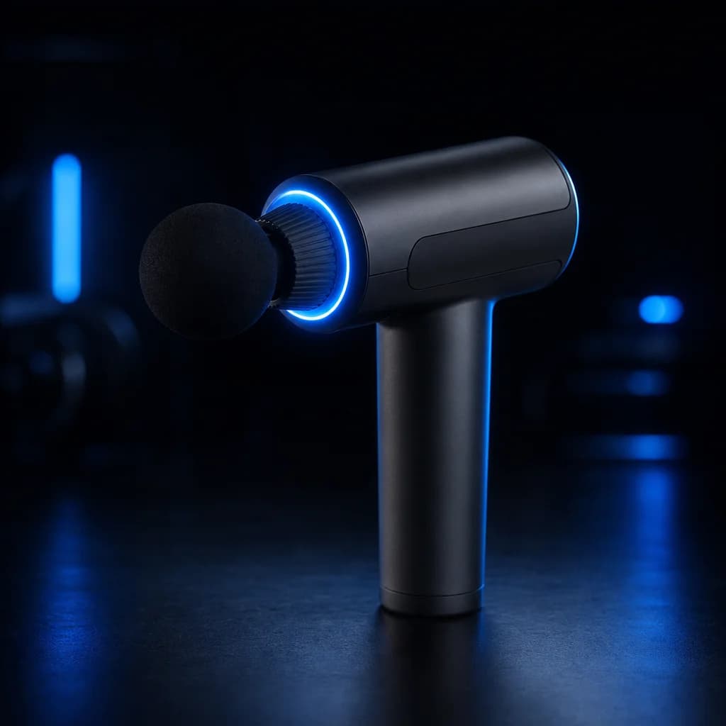 Anko percussion massage gun with illuminated LED power ring